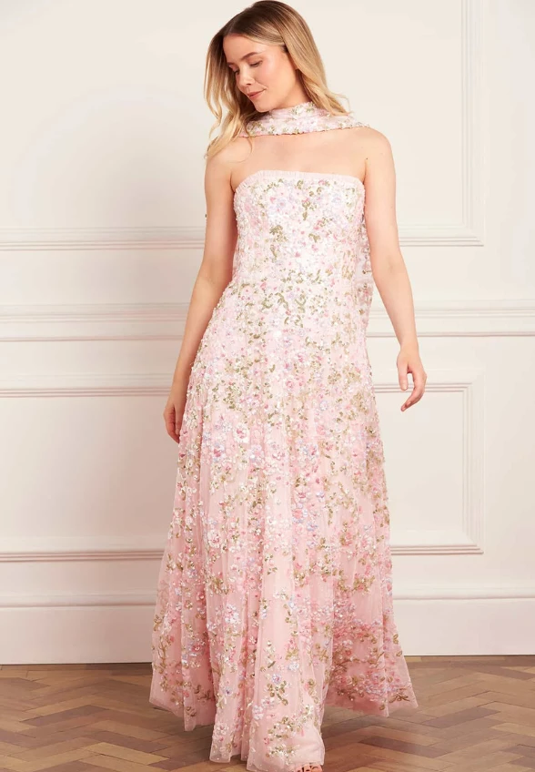 SUKIENKA DREAM GARLAND STRAPLESS SUBTELNY RÓŻ