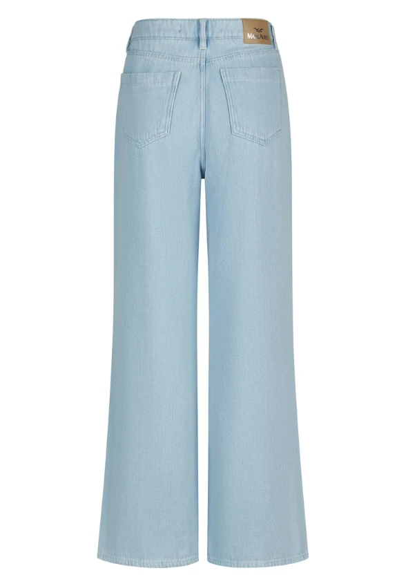 SPODNIE JEANSOWE WIDE-FIT BŁĘKITNE