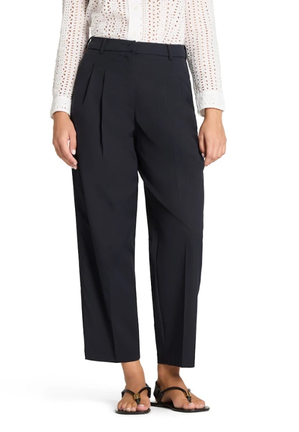 SPODNIE EMILIE WIDE-FIT GRANATOWE