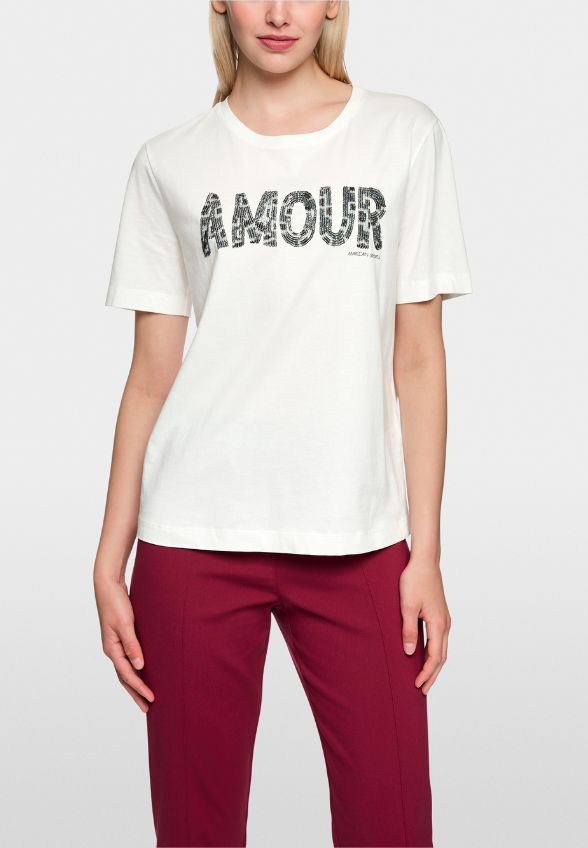 T-SHIRT Z CEKINAMI BIAŁY