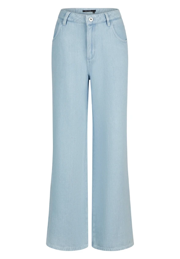 SPODNIE JEANSOWE WIDE-FIT BŁĘKITNE