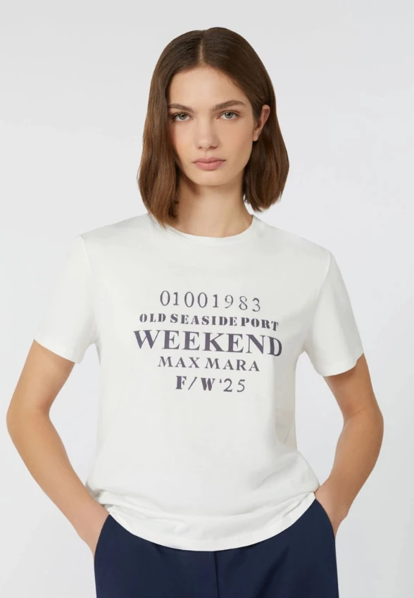 T-SHIRT BAWEŁNIANY GUGLIA BIAŁY