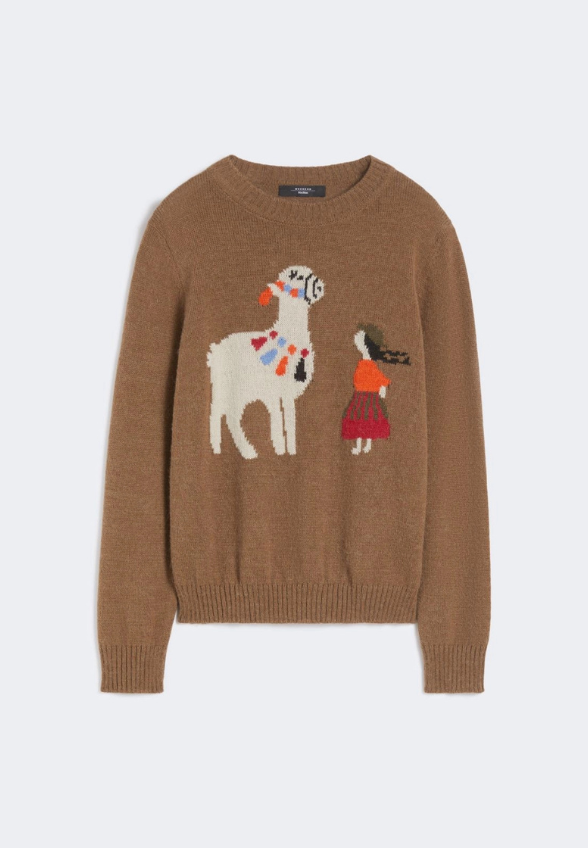SWETER NITRA BRĄZOWY