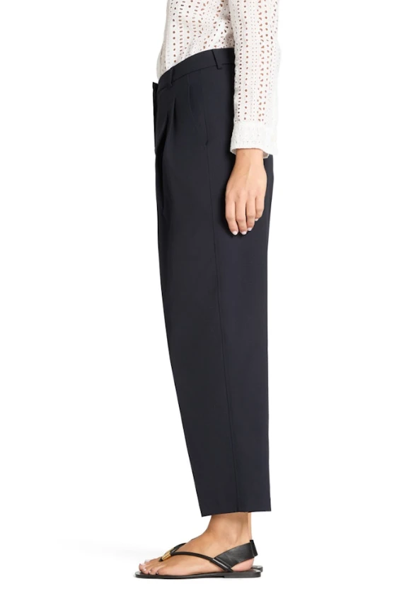 SPODNIE EMILIE WIDE-FIT GRANATOWE
