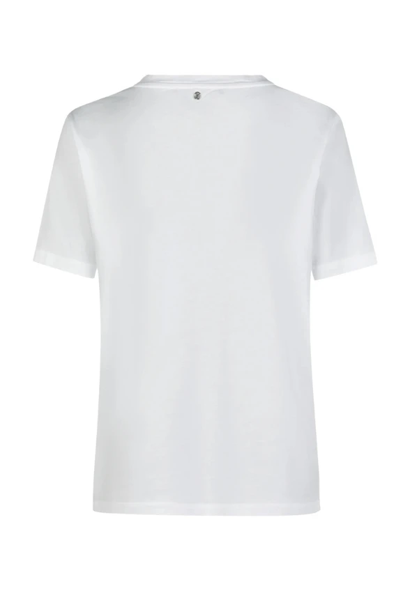 T-SHIRT BAWEŁNIANY Z KIESZONKĄ BIAŁY