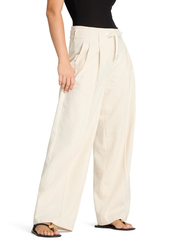 SPODNIE ADDISON WIDE-FIT PIASKOWY BEŻ