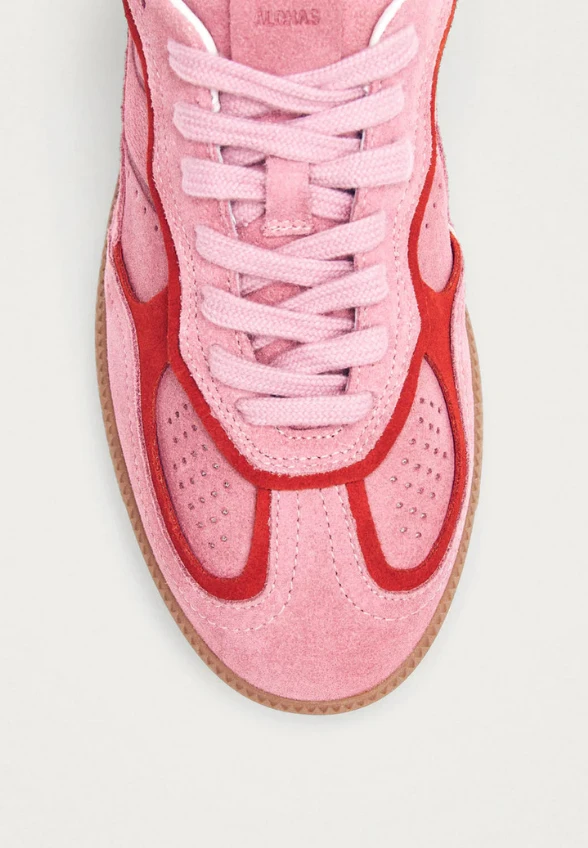 SNEAKERSY TB.490 RIFE Z ZAMSZOWEJ SKÓRY RÓŻOWE