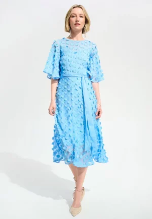 SUKIENKA Z HAFTEM ROZKOLOSZOWANA BŁĘKITNA
