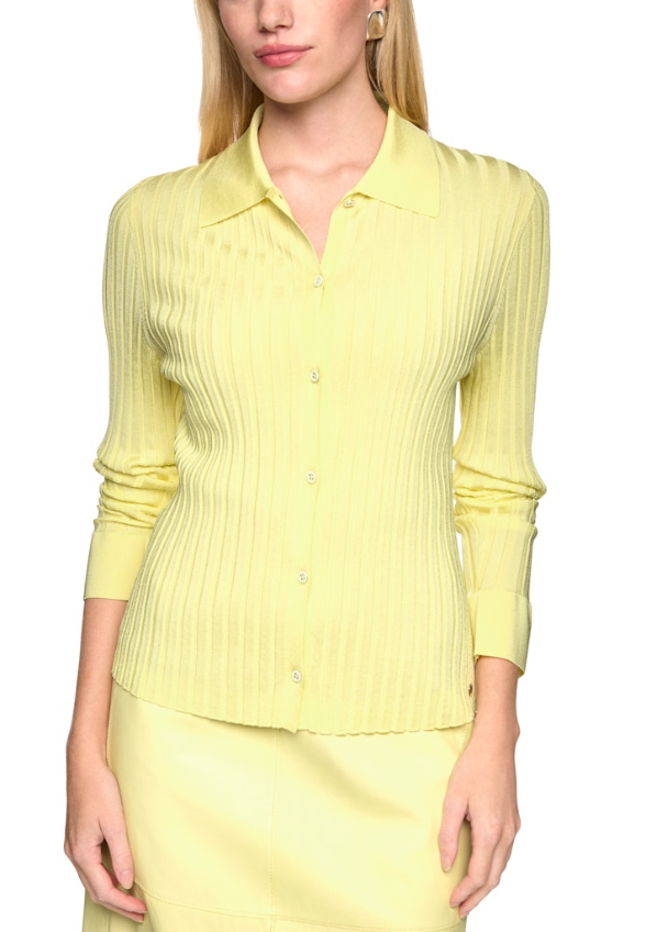 KARDIGAN SLIM-FIT PASTELOWY ŻÓŁTY