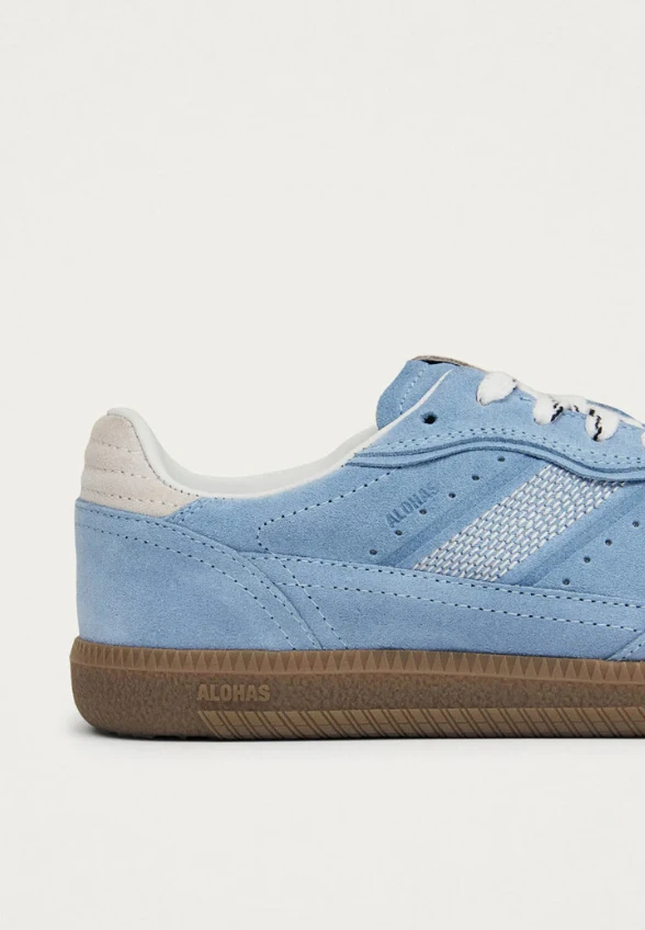 SNEAKERSY TB.490 RIFE Z ZAMSZOWEJ SKÓRY BŁĘKITNE
