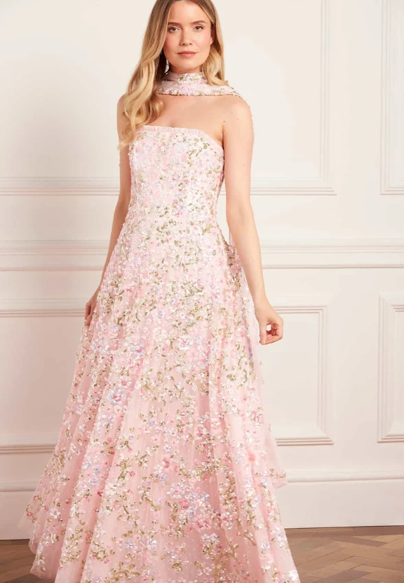 SUKIENKA DREAM GARLAND STRAPLESS SUBTELNY RÓŻ