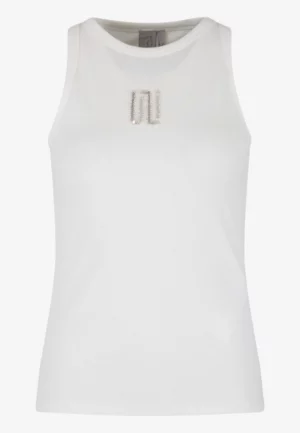 TOP Z CEKINAMI I HAFTEM Z PEREŁEK BIAŁY