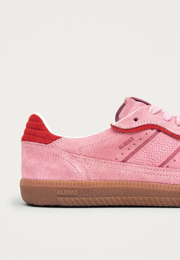 SNEAKERSY TB.490 RIFE Z ZAMSZOWEJ SKÓRY RÓŻOWE