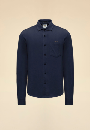 KOSZULA MĘSKA BAWEŁNIANA GRANATOWA