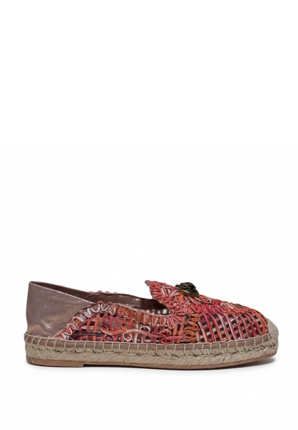 MOKASYNY CHELSEA WOVEN RÓŻOWE