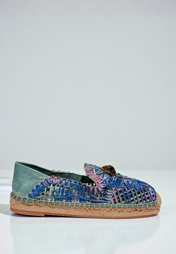 MOKASYNY CHELSEA WOVEN NIEBIESKIE