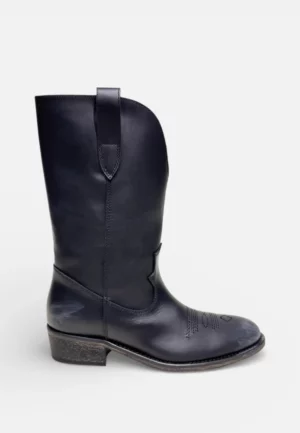 KOWBOJKI SKÓRZANE MALIBU CZARNE