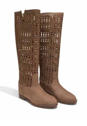 KOZAKI SKÓRZANE DESIRE ORZECHOWY BRĄZ