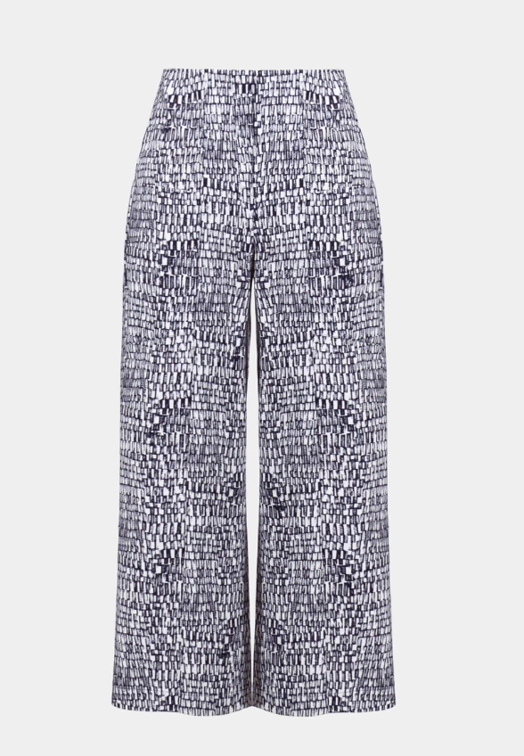 SPODNIE CULOTTE CZARNO-BIAŁE
