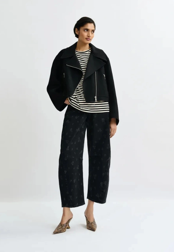 BLUZKA OVERSIZE BIAŁO-CZARNA