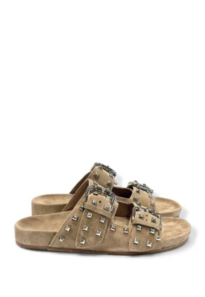 KLAPKI ZAMSZOWE LOVE BEŻOWE