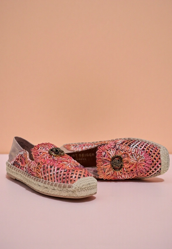 MOKASYNY CHELSEA WOVEN RÓŻOWE