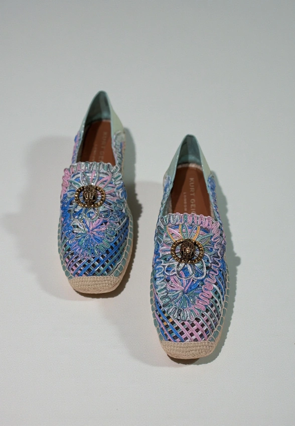 MOKASYNY CHELSEA WOVEN NIEBIESKIE