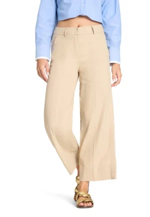 SPODNIE CARA WIDE-FIT BEŻOWE