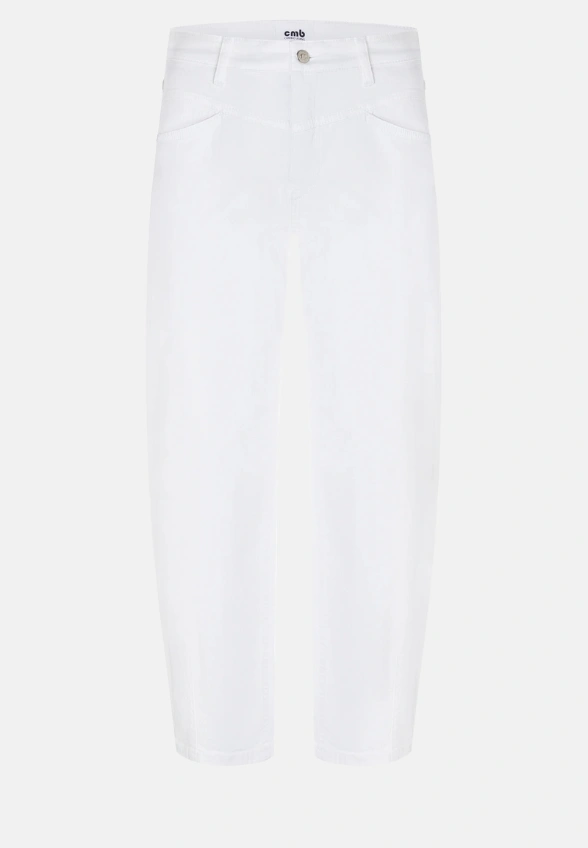 SPODNIE JEANSOWE ELIN O-SHAPE BIAŁE