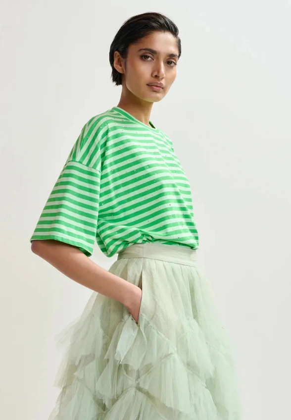 BLUZKA OVERSIZE ZIELONA