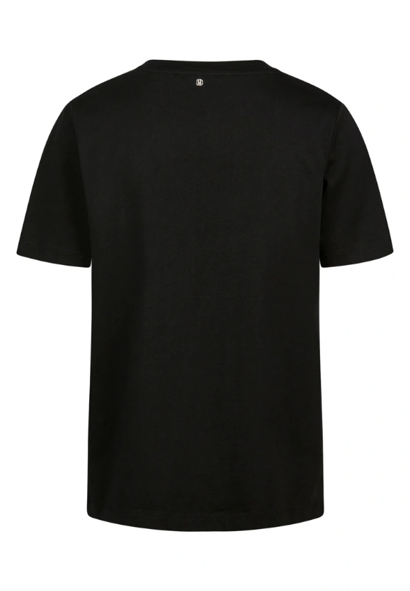 T-SHIRT BAWEŁNIANY Z KIESZONKĄ CZARNY