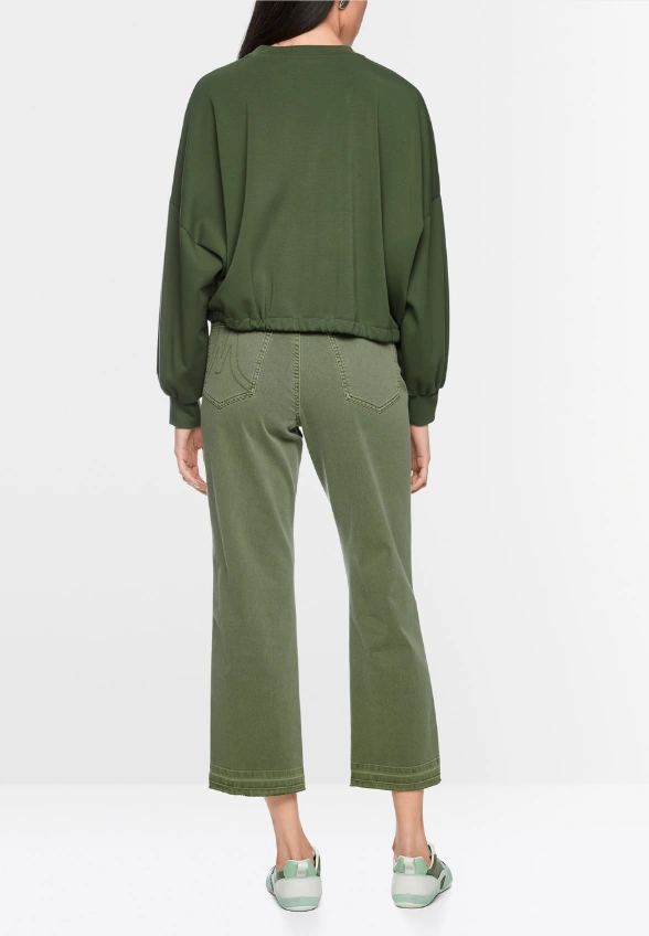 BLUZA Z NADRUKIEM KOTA OLIWKOWA ZIELEŃ