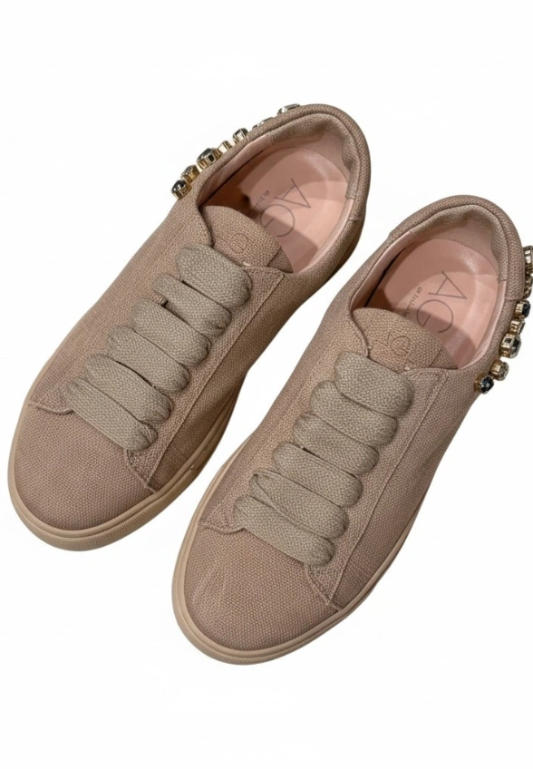 SNEAKERSY GIULY STRASS JASNY BRĄZ