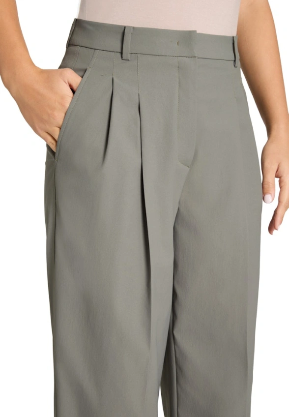 SPODNIE EMILIE WIDE-FIT CIEMNA OLIWKA
