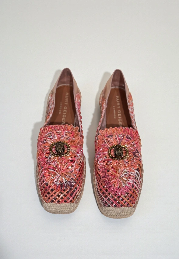 MOKASYNY CHELSEA WOVEN RÓŻOWE
