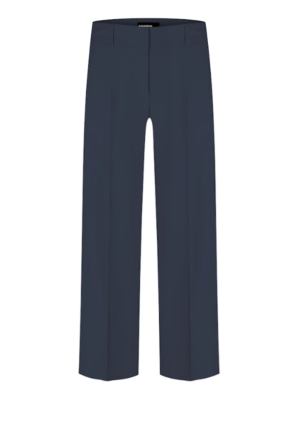 SPODNIE CARA WIDE-FIT GRANATOWE