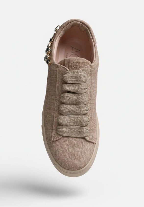 SNEAKERSY GIULY STRASS JASNY BRĄZ