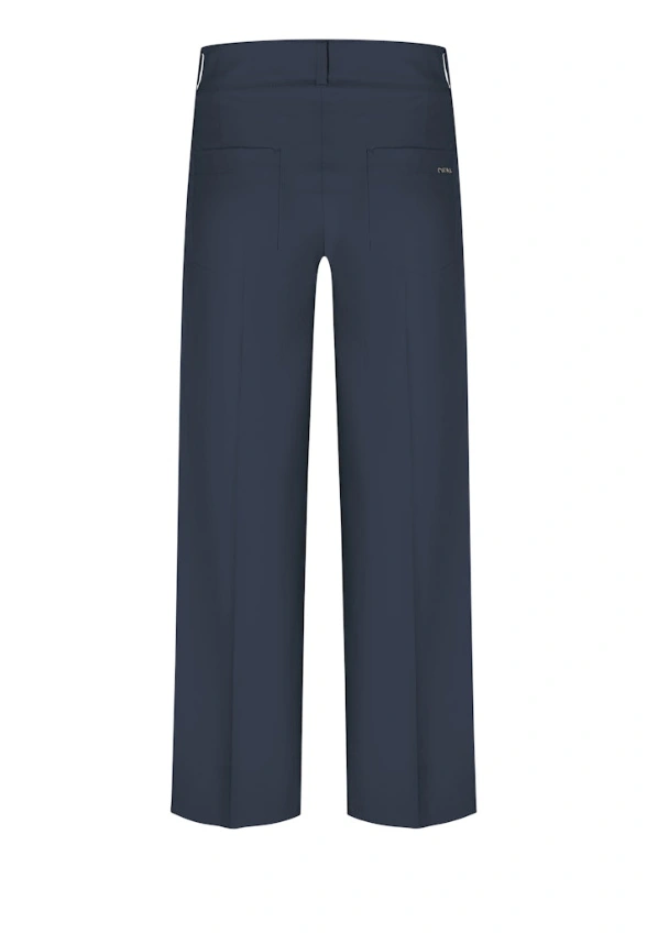 SPODNIE CARA WIDE-FIT GRANATOWE