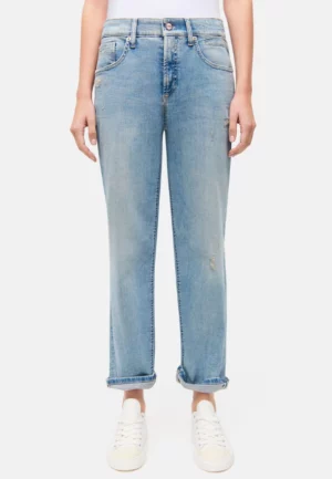 SPODNIE JEANS GAIA RELAXED-FIT NIEBIESKIE