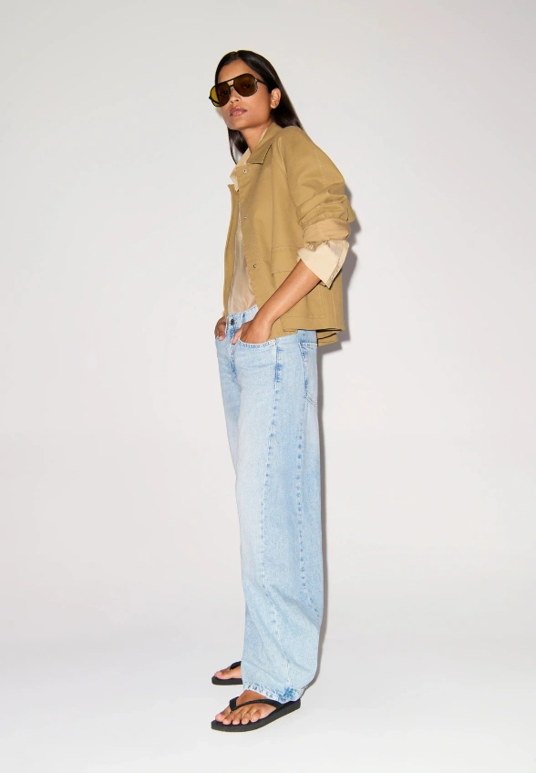 SPODNIE OAKLYN O-SHAPE NIEBIESKIE
