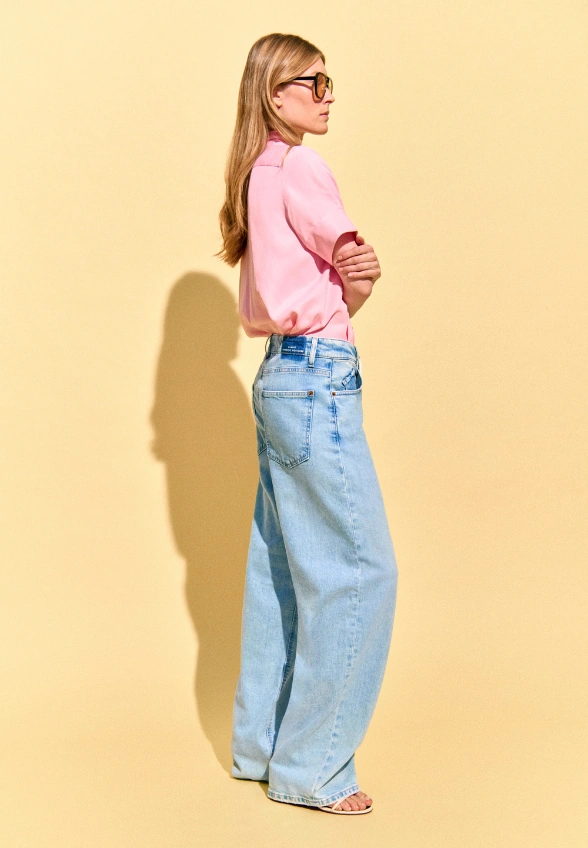 SPODNIE JEANSOWE BAGGY JASNO-NIEBIESKIE