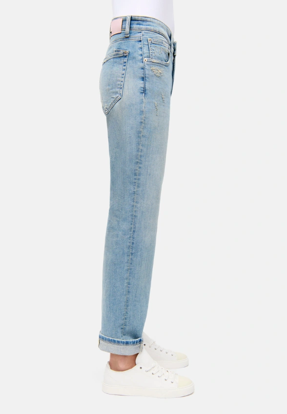 SPODNIE JEANS GAIA RELAXED-FIT NIEBIESKIE