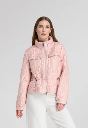 KURTKA ZE ŚCIĄGACZEM PUDROWY RÓŻ