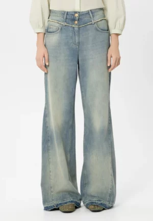 SPODNIE JEANSOWE FLARED NIEBIESKIE