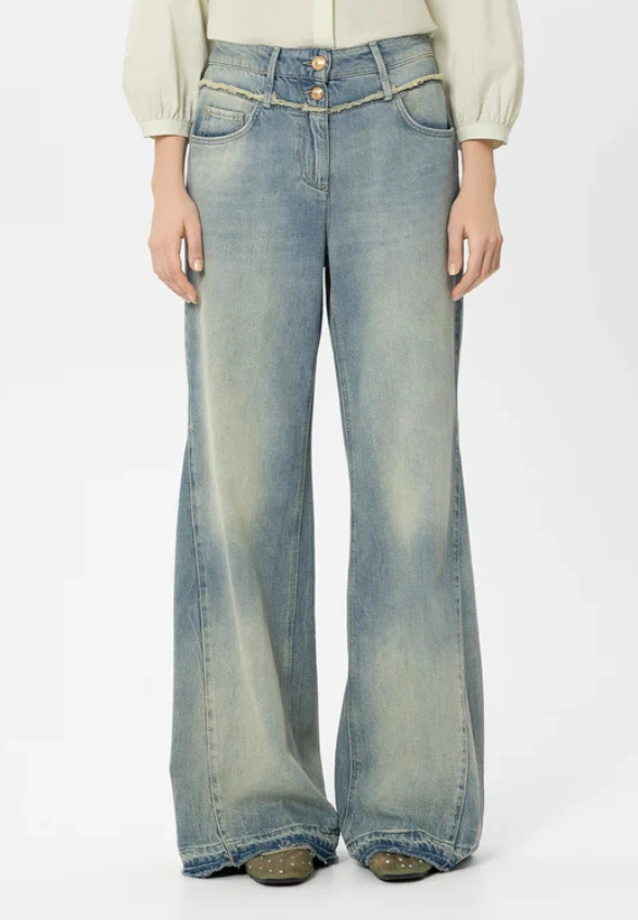 SPODNIE JEANSOWE FLARED NIEBIESKIE