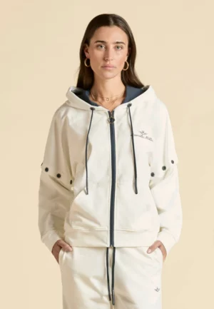 BLUZA Z ODPINANYMI RĘKAWAMI BIAŁA