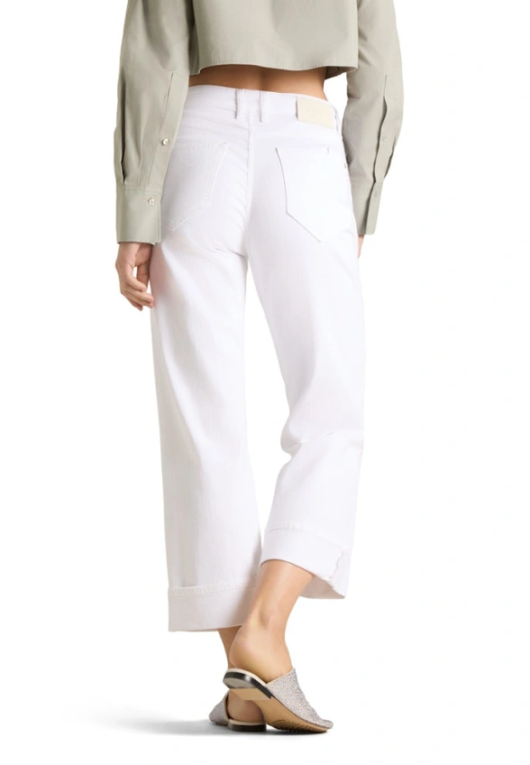 SPODNIE JEANS GAIA RELAXED-FIT BIAŁE