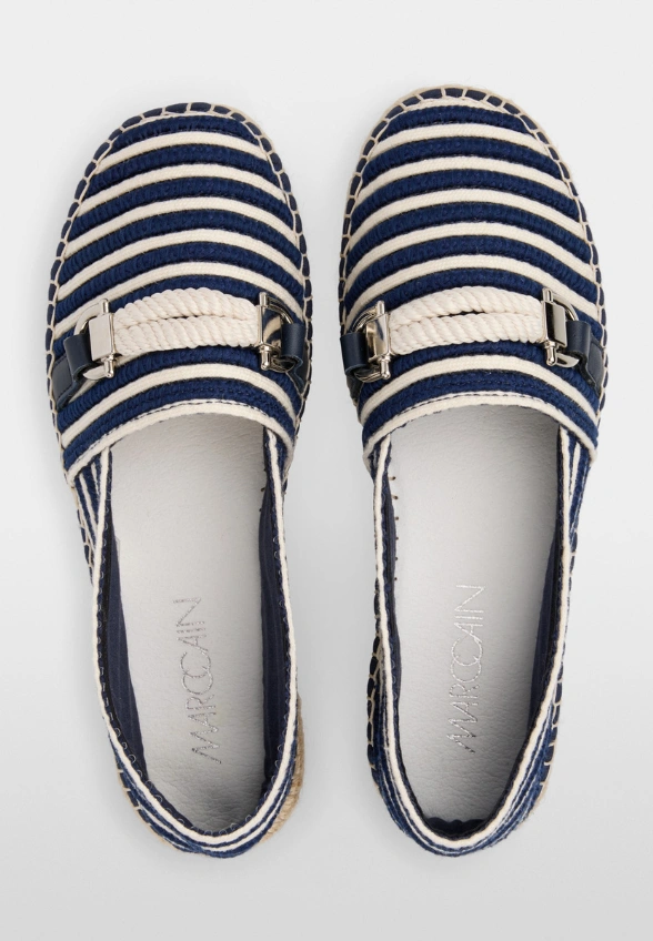 ESPADRYLE W PASKI BIAŁO-GRANATOWE