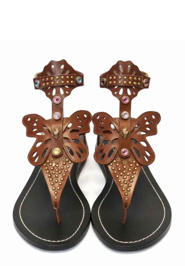 SANDAŁY BUTTERFLY GLADIATOR BRĄZOWE