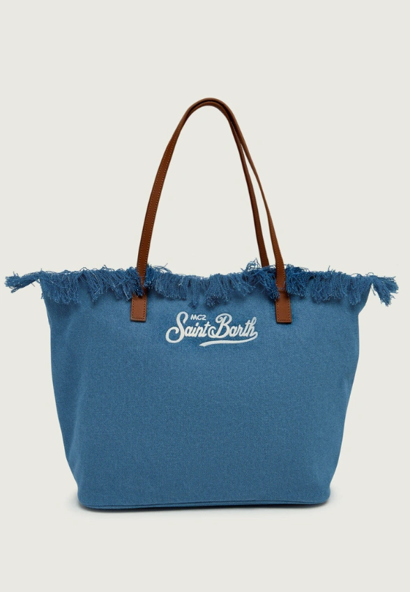 TORBA CITY BAG FRINGE DENIMOWA